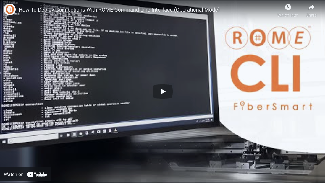 Load video: How to create connections using the ROME CLI